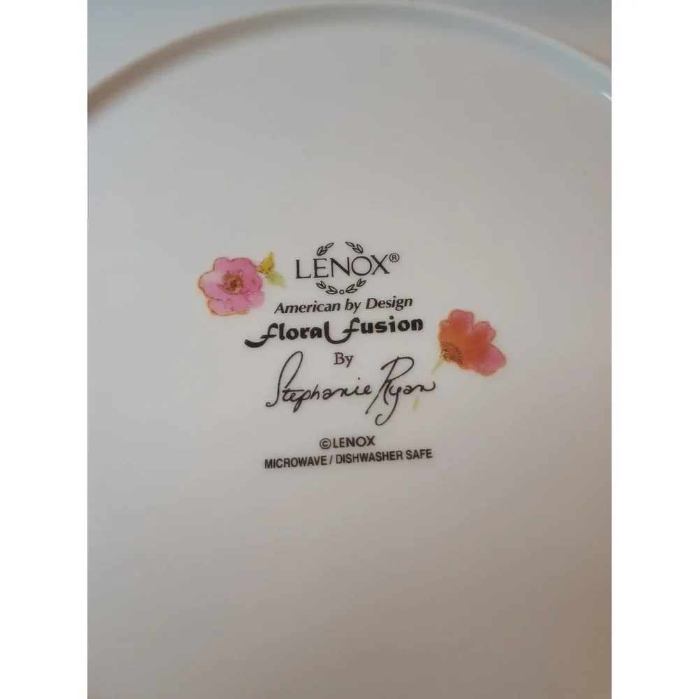 Lenox Floral Fusion by Stephanie Ryan Aqua Blue 7.5